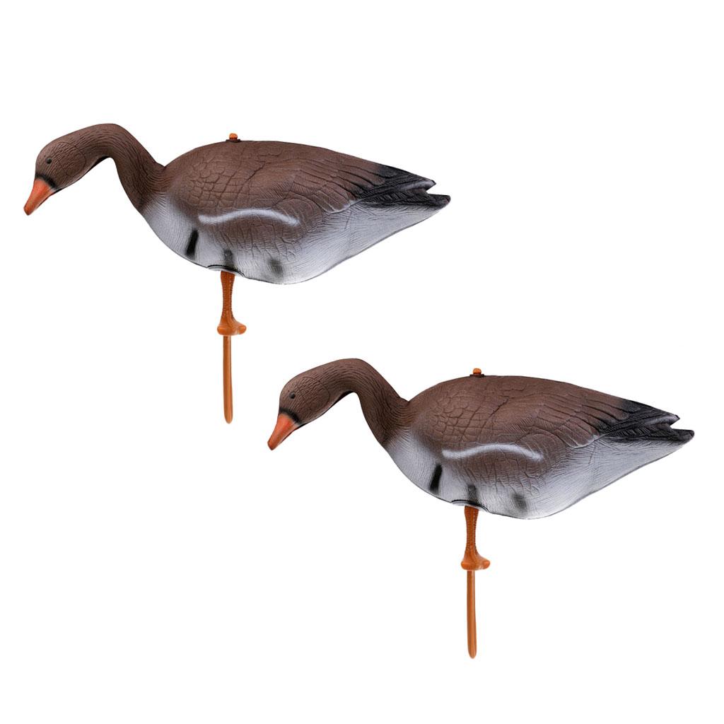 2Pcs Full Body Goose Hunting Decoys Lawn Yard Decors Hunter Greenhand Gear