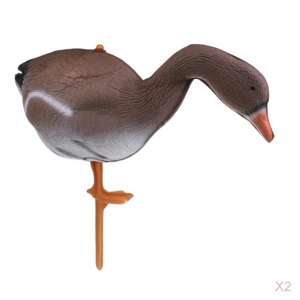 2Pcs Full Body Goose Hunting Decoys Lawn Yard Decors Hunter Greenhand Gear