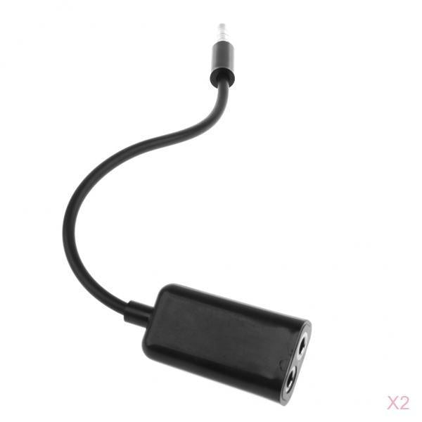 2pcs 3.5mm Male to 2 Port 3.5mm Female Audio Splitter Adapter for Earphone