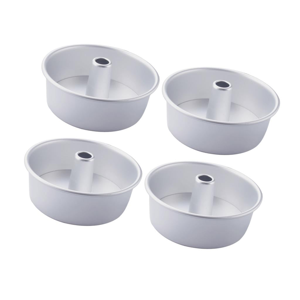 4 pieces Hollow Chiffon Cake Mold Angel Food Cake Pan Baking Mould 8 inch