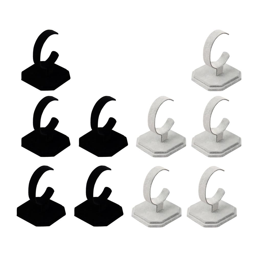 10 Pieces Velvet Jewelry Display Stand Bracelet Wrist Watch Stand Holder