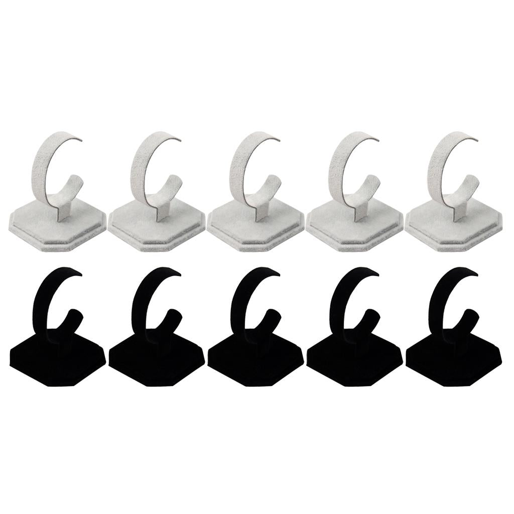 10 Pieces Velvet Jewelry Display Stand Bracelet Wrist Watch Stand Holder