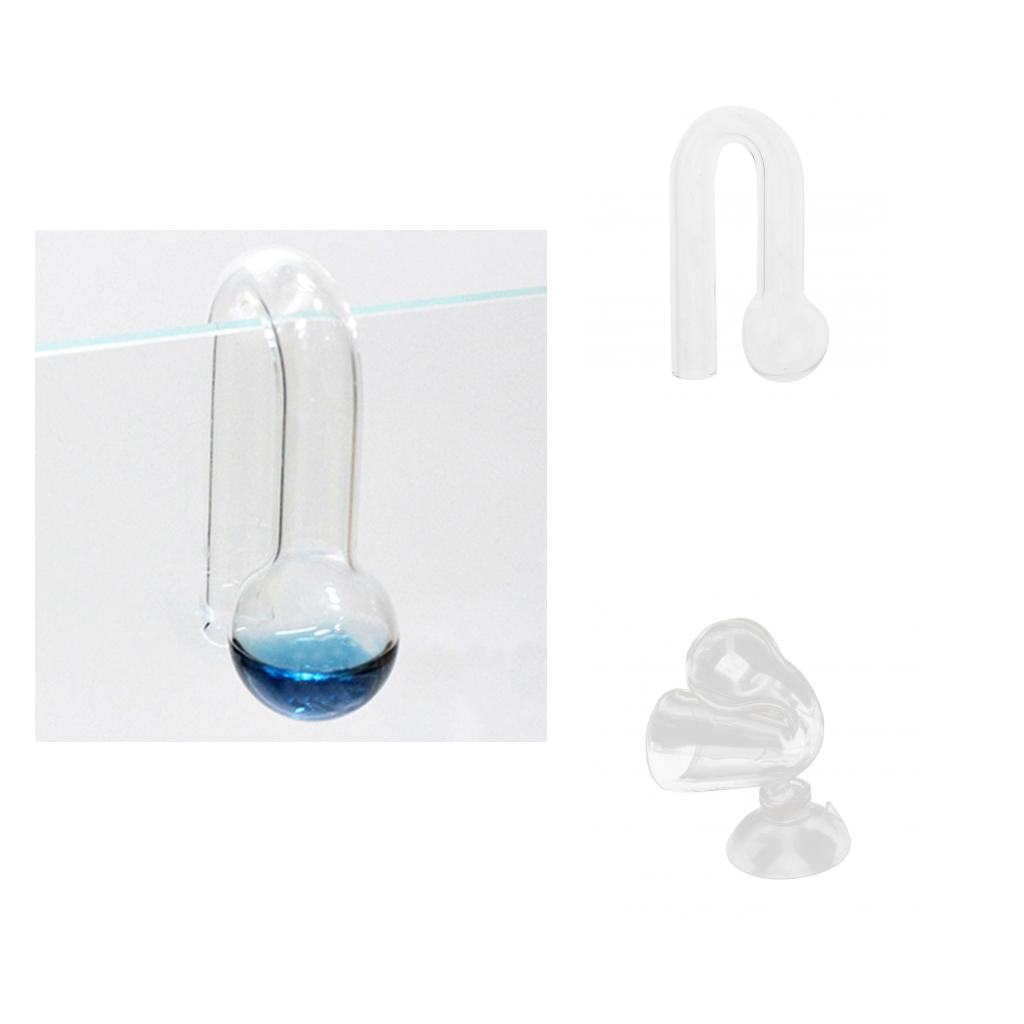 2Pcs Aquarium Crystal Glass CO2 Detector CO2 Concentration Indicator 1#
