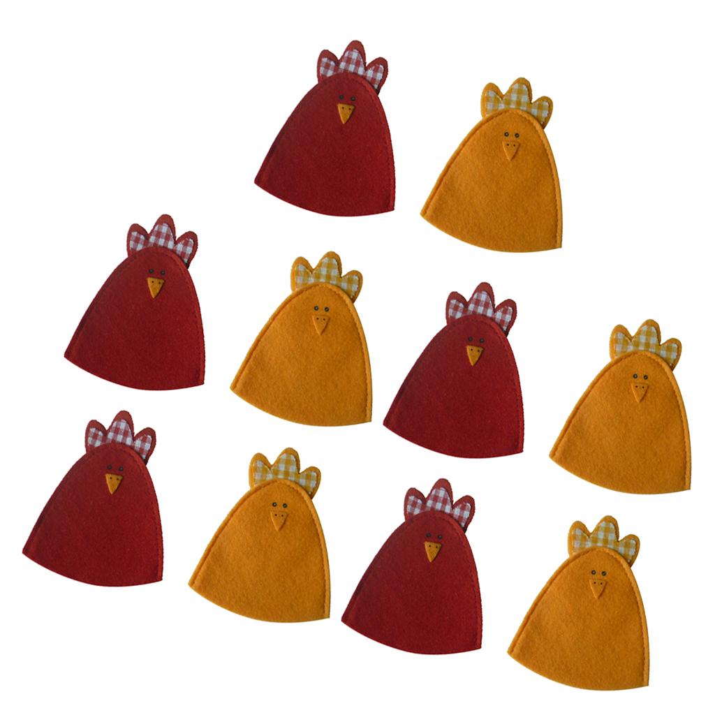 10/set Cute Chick Designed Egg Covers Bags Easter Gifts Home Decoration