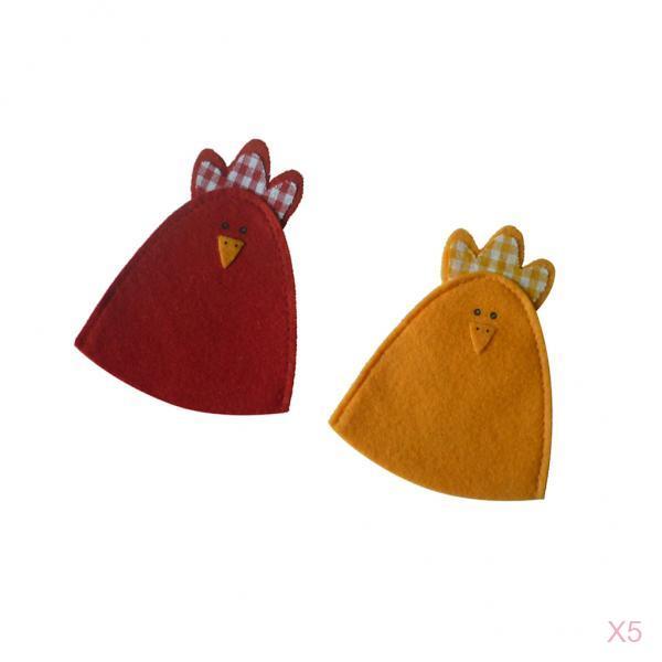 10/set Cute Chick Designed Egg Covers Bags Easter Gifts Home Decoration