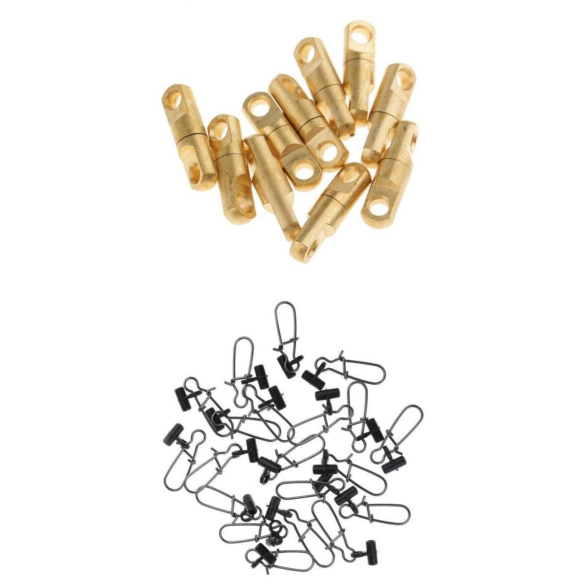 30Pcs Heavy Duty Fishing Sinker Slide Ball bearing Swivels Fishing Connector