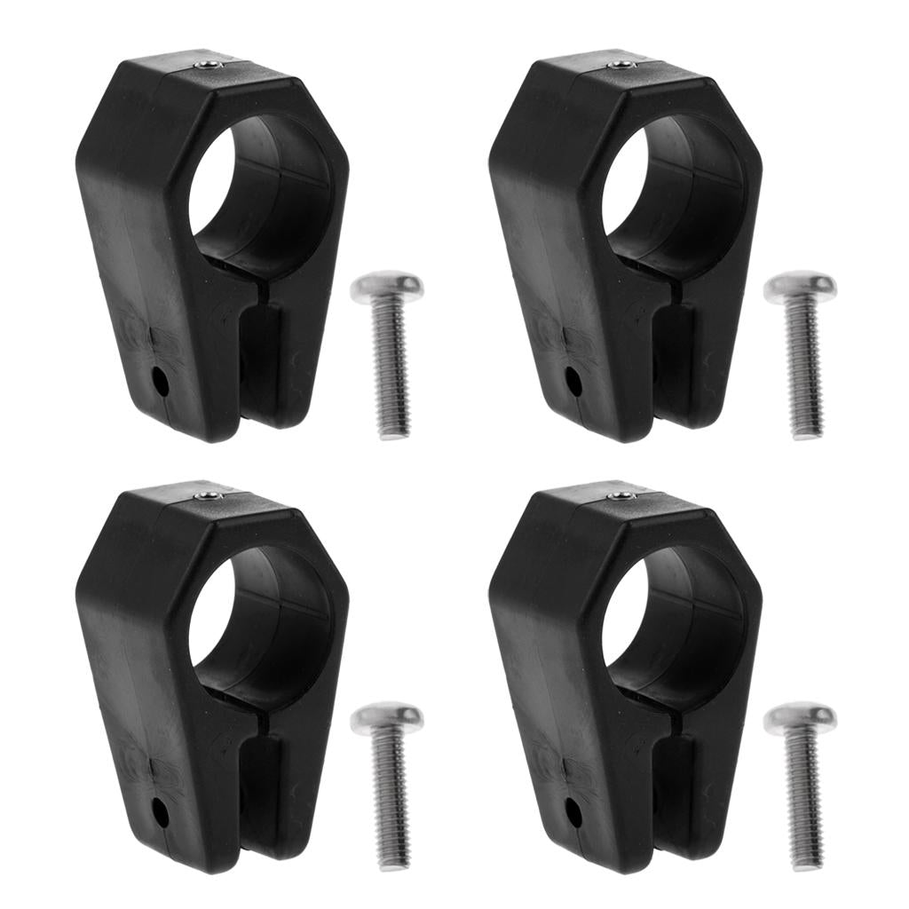 4pcs Bimini Top Fitting Harware Black Nylon Jaw Slide 1 for Marine Boat "