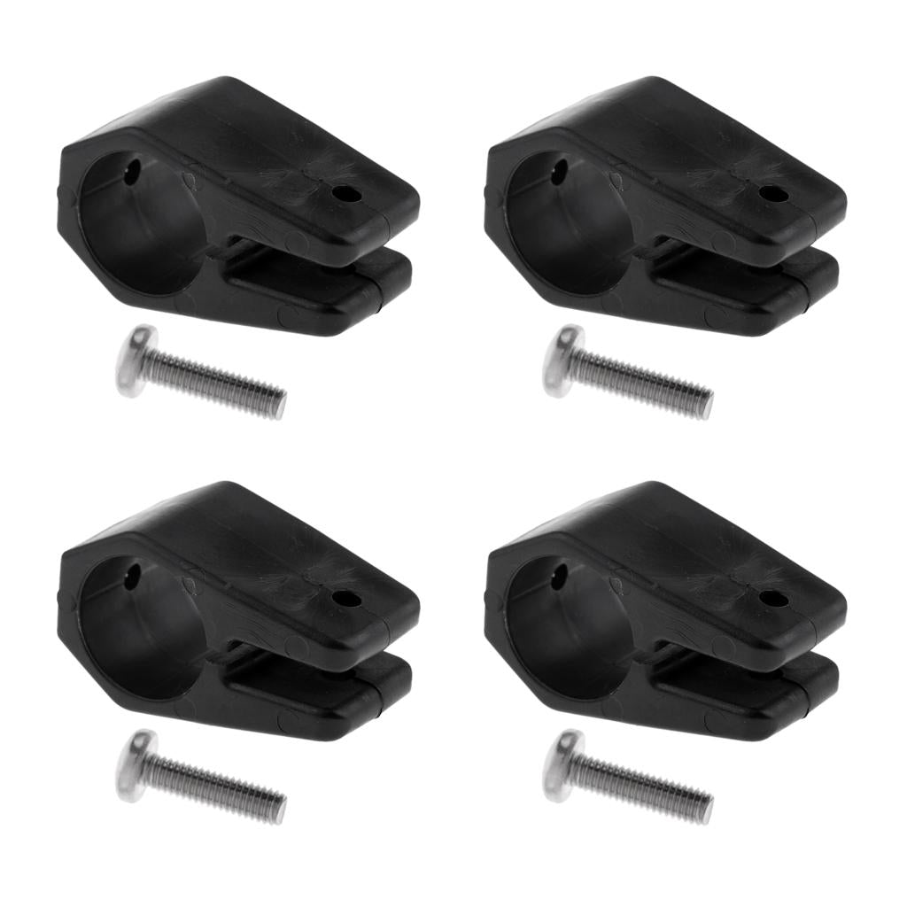 4pcs Bimini Top Fitting Harware Black Nylon Jaw Slide 1 for Marine Boat "