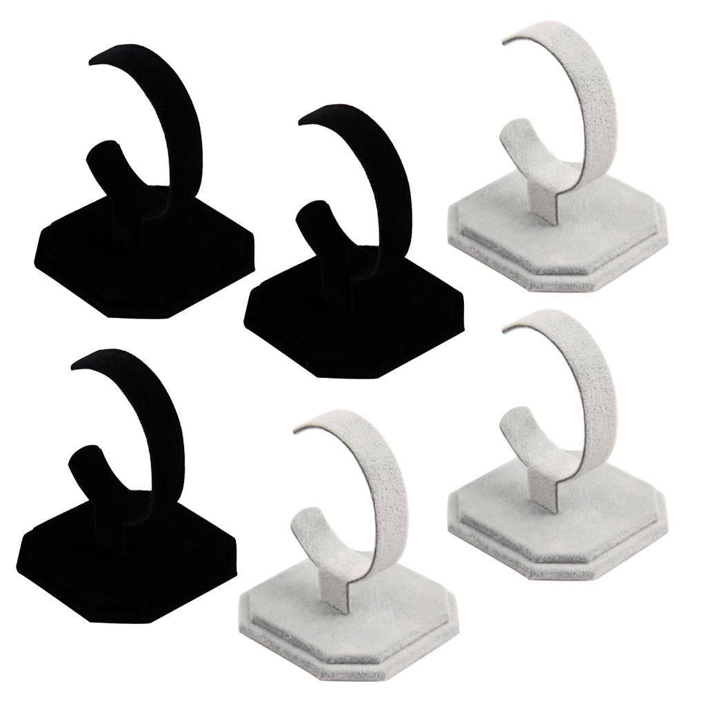 6Pcs C Type Bracelet Watch Display Rack Stand Jewelry Holder Organizer