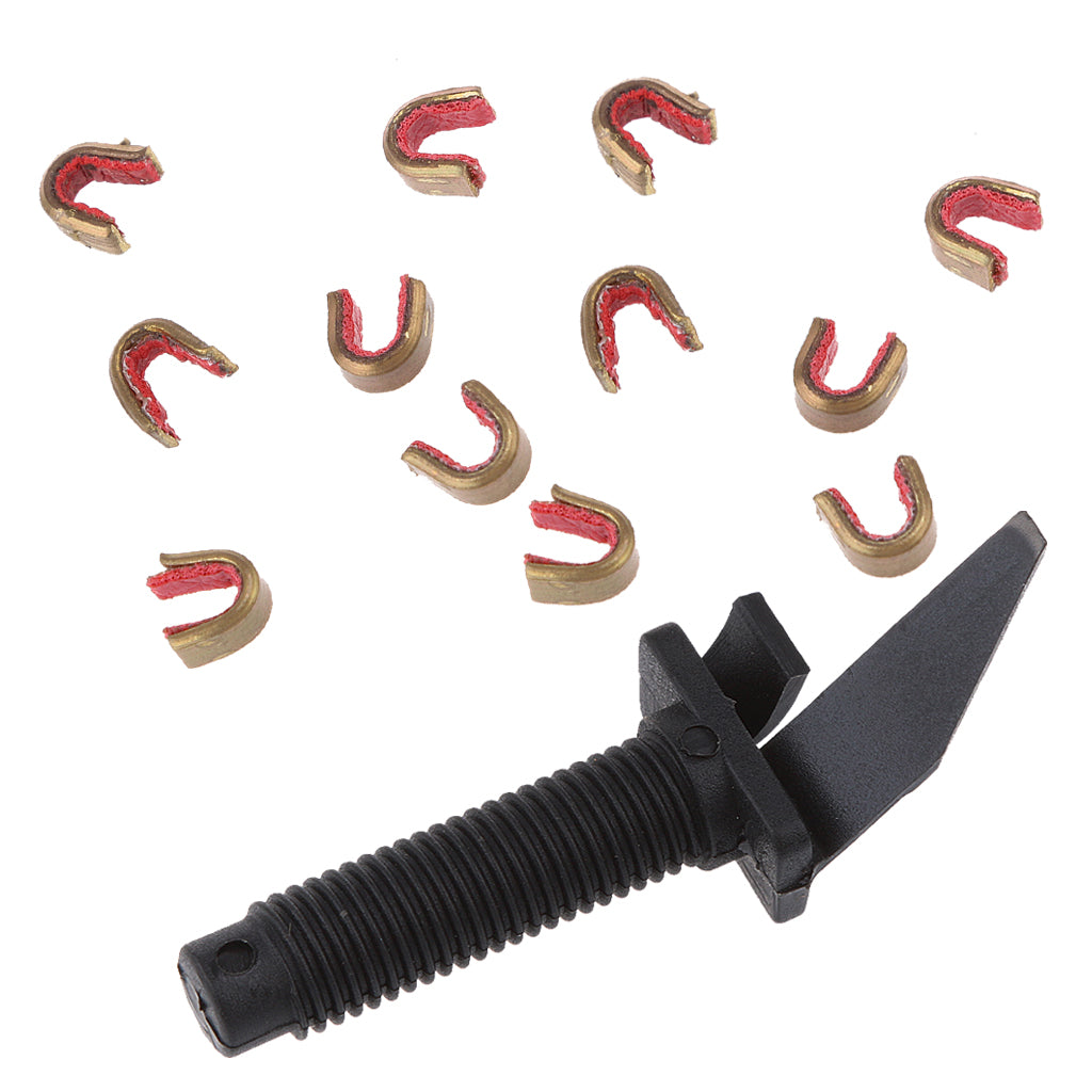 12 Pieces Bowstring Nocks Nocking Point with Archery Compound Bow Arrow Rest