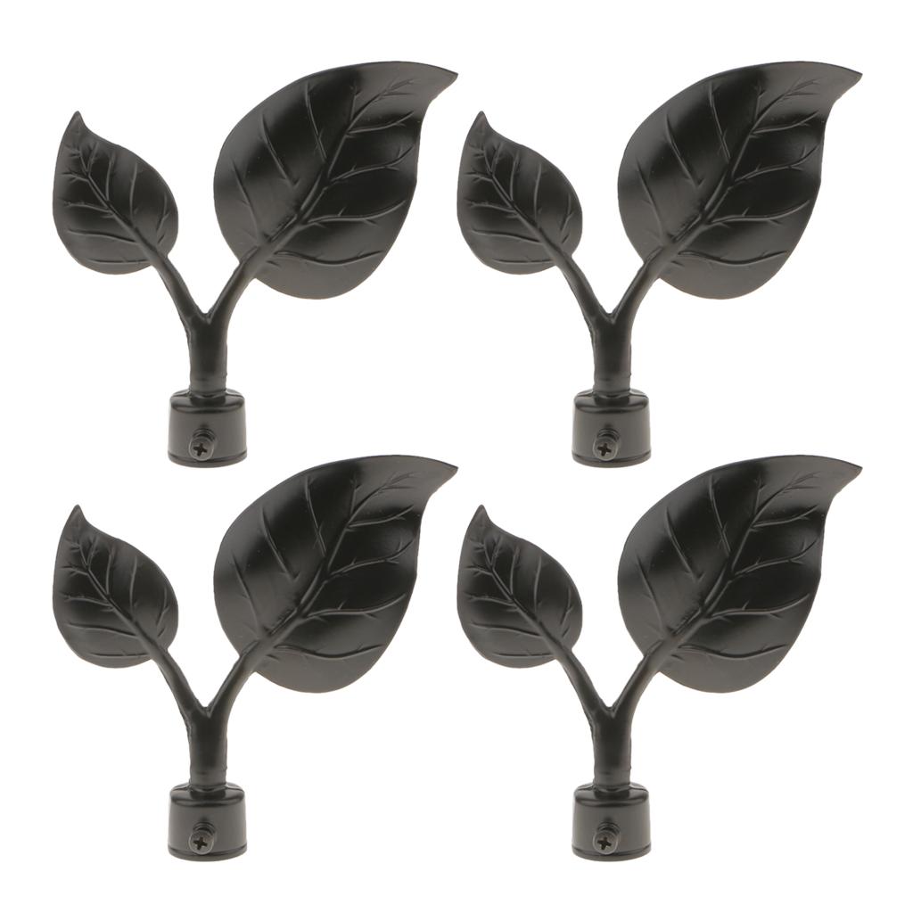 4 Pieces Curtain Finials Window Drapery Decorative Pole Rod End 22mm