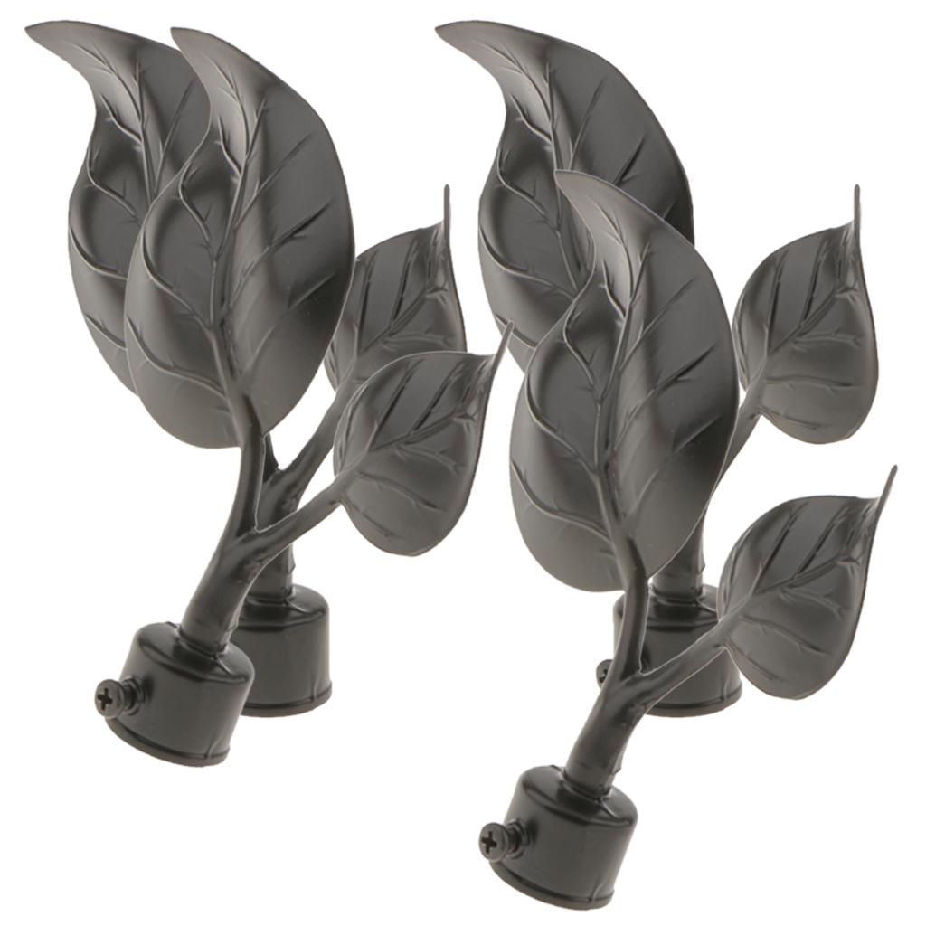 4 Pieces Curtain Finials Window Drapery Decorative Pole Rod End 22mm