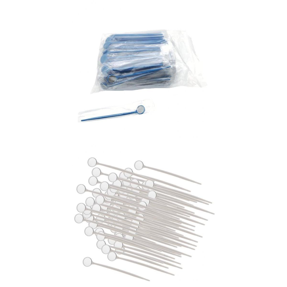 200 Pieces Dental Disposable Mouth Exam Mirrors Plastic Instruments