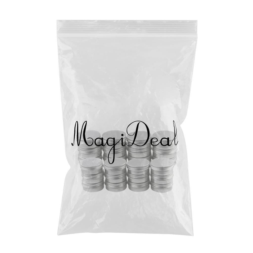 24Pcs 15/10g Aluminum Round Tins for Lip Balm Craft Cosmetic Powders Storage