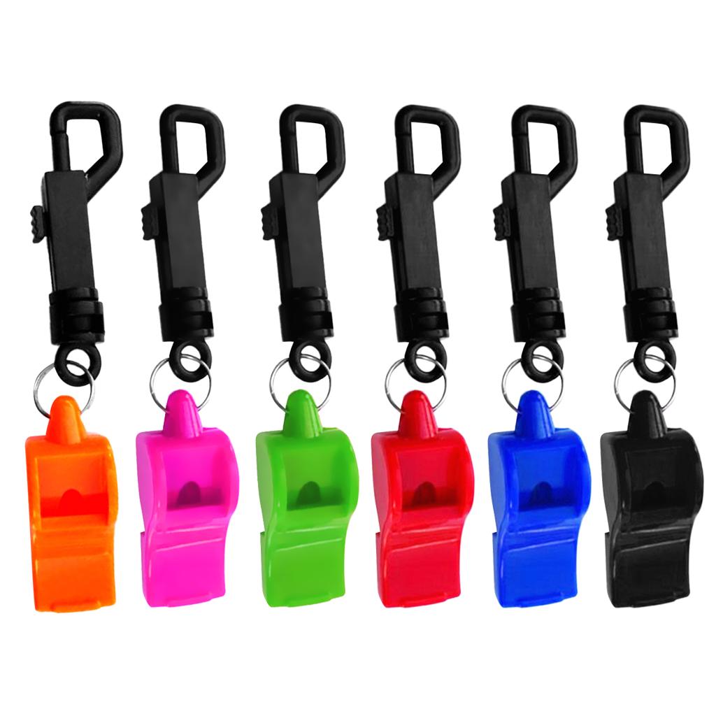 6 Pieces Scuba Diving Emergency Scuba Diving survival whistle with Snap Clip