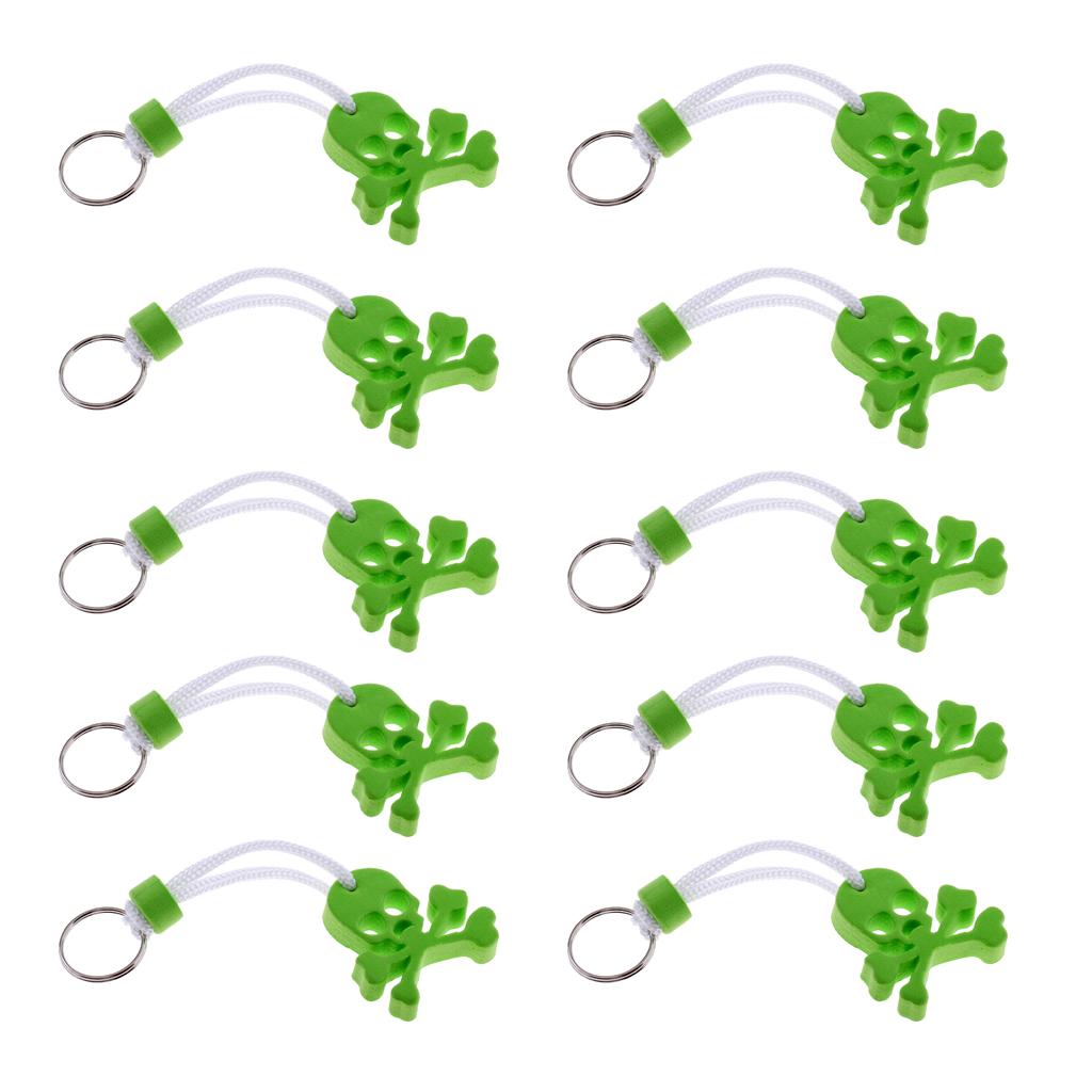 10 Pieces Skull Skeleton Floating Key Ring Boat Yachting Sailing Key Chain