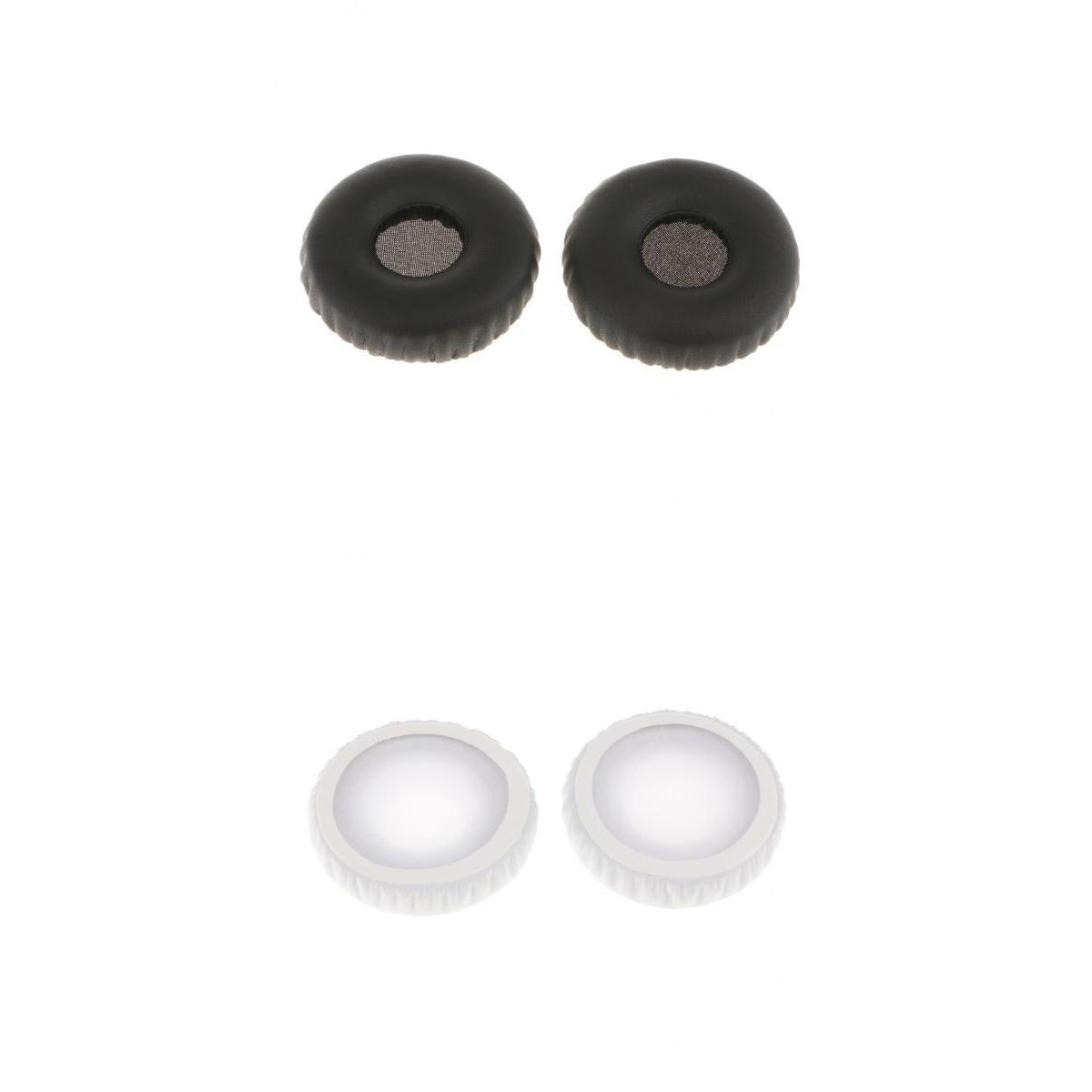 4 Pieces Ear Pads Cushions for JBL Synchros E40 E40BT Headphones Black+White