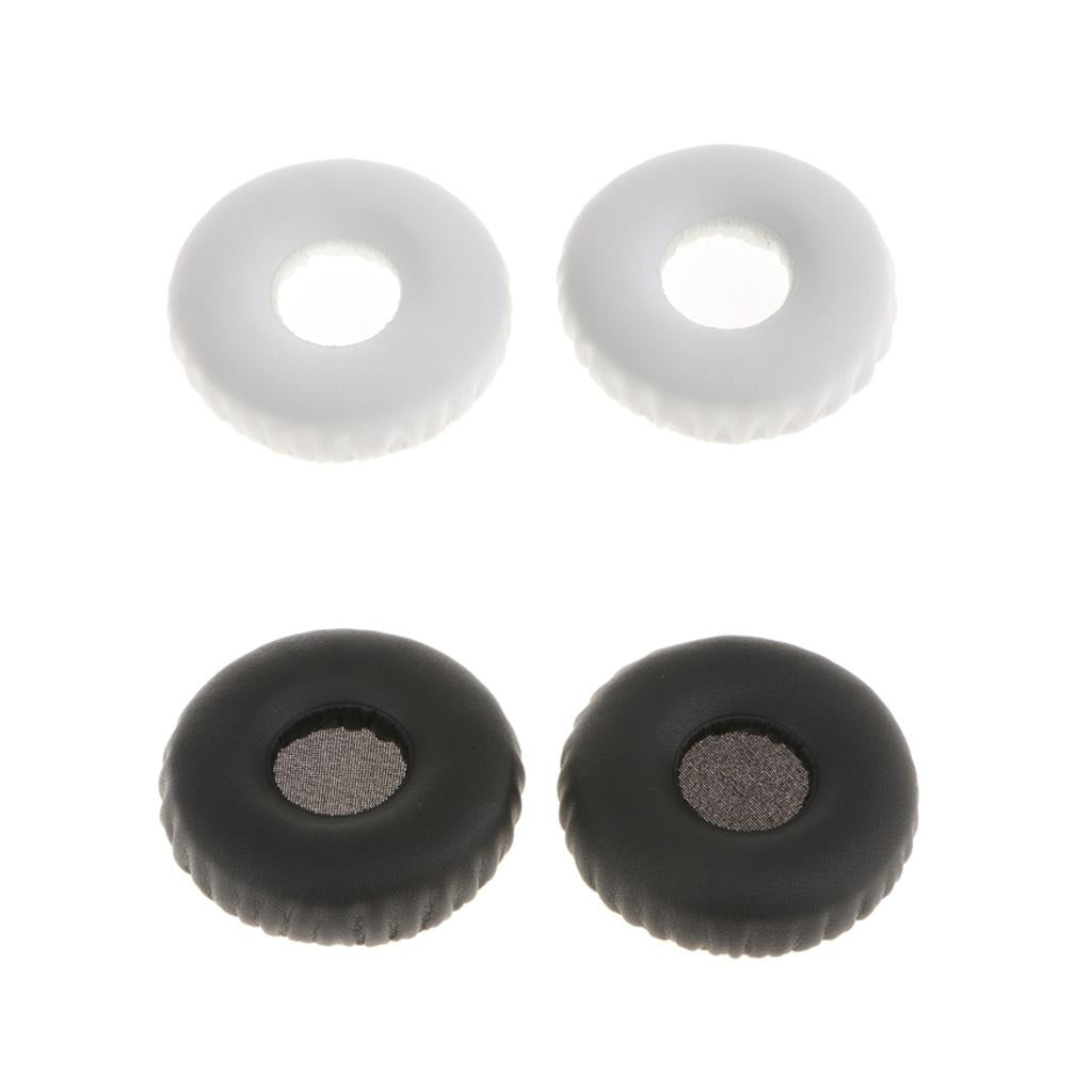 4 Pieces Ear Pads Cushions for JBL Synchros E40 E40BT Headphones Black+White