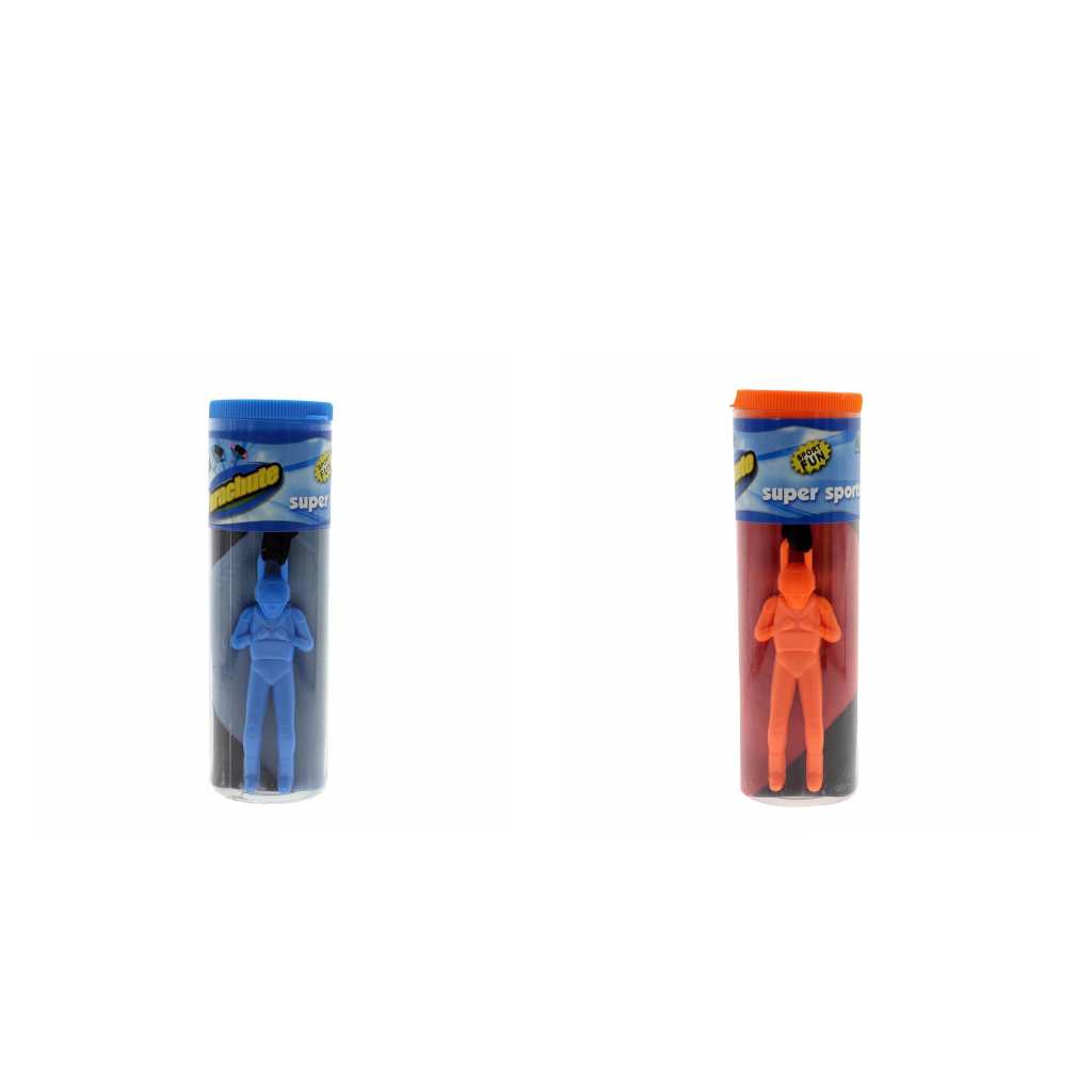 2xTangle Free Toy Hand Throwing Parachute Kite Outdoor Kid Toy, Orange+ Blue
