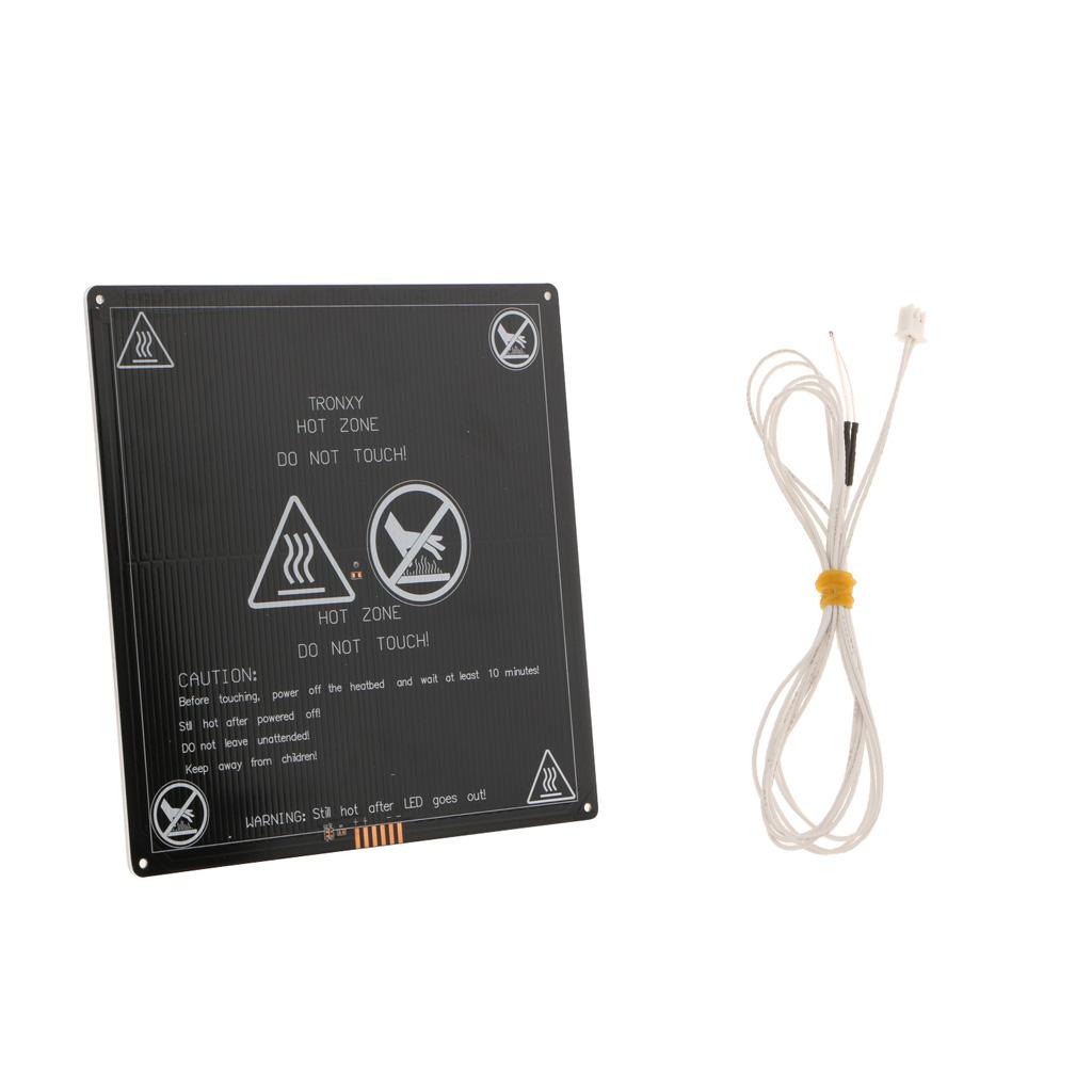 220x220mm Aluminum Heat Bed For Reprap 3D Printer + NTC 3950 100K Thermistor