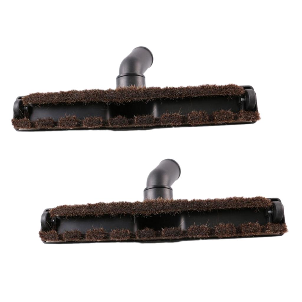 2x Universal Vacuum Clearner Attachment Horsehair Floor Brush Head 32mm Dia.