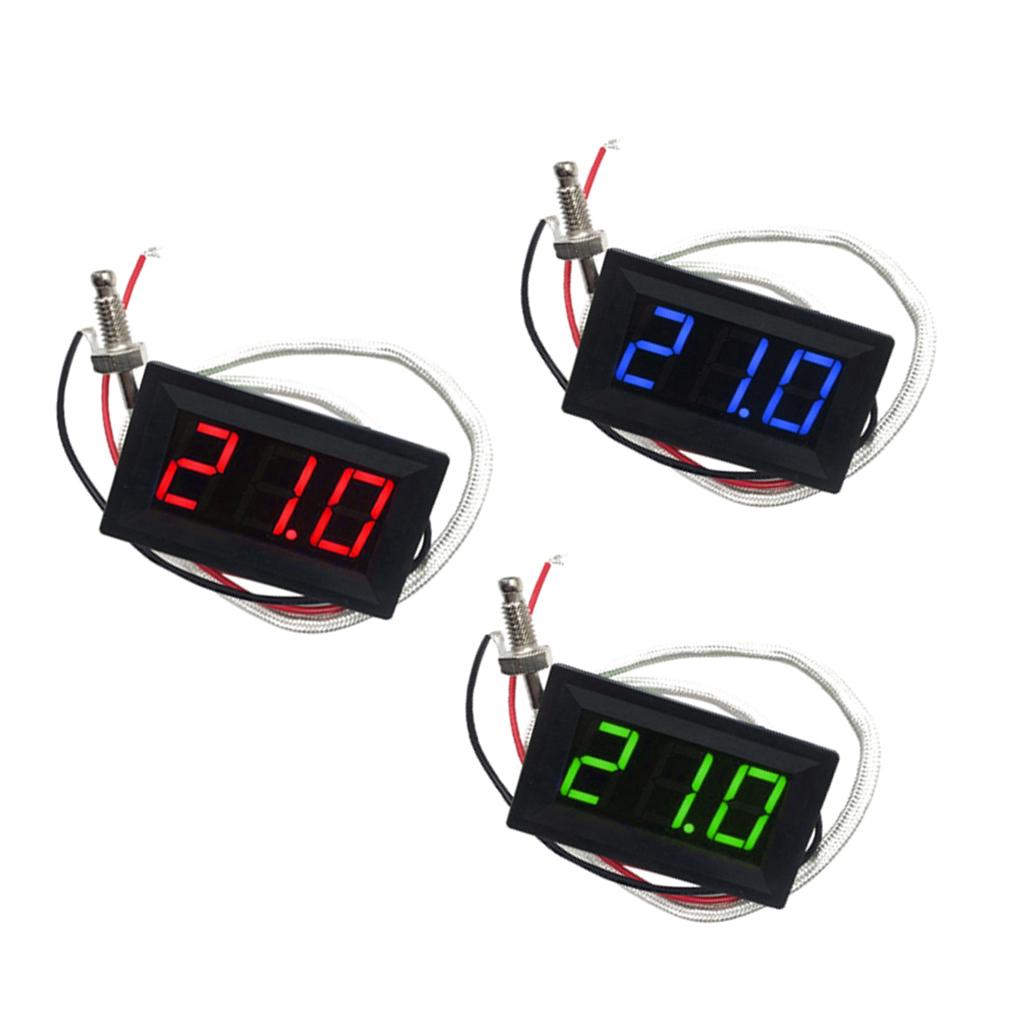 3pcs -30C-800C Thermocouple Digital LED Temperature Thermometer Panel Meter