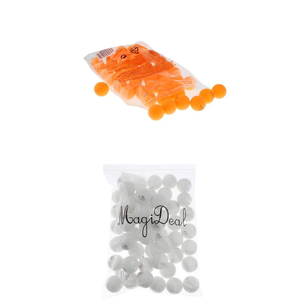 100Pcs 3 Star 40mm Table Tennis Balls Ping Pong Practice Ball White + Orange