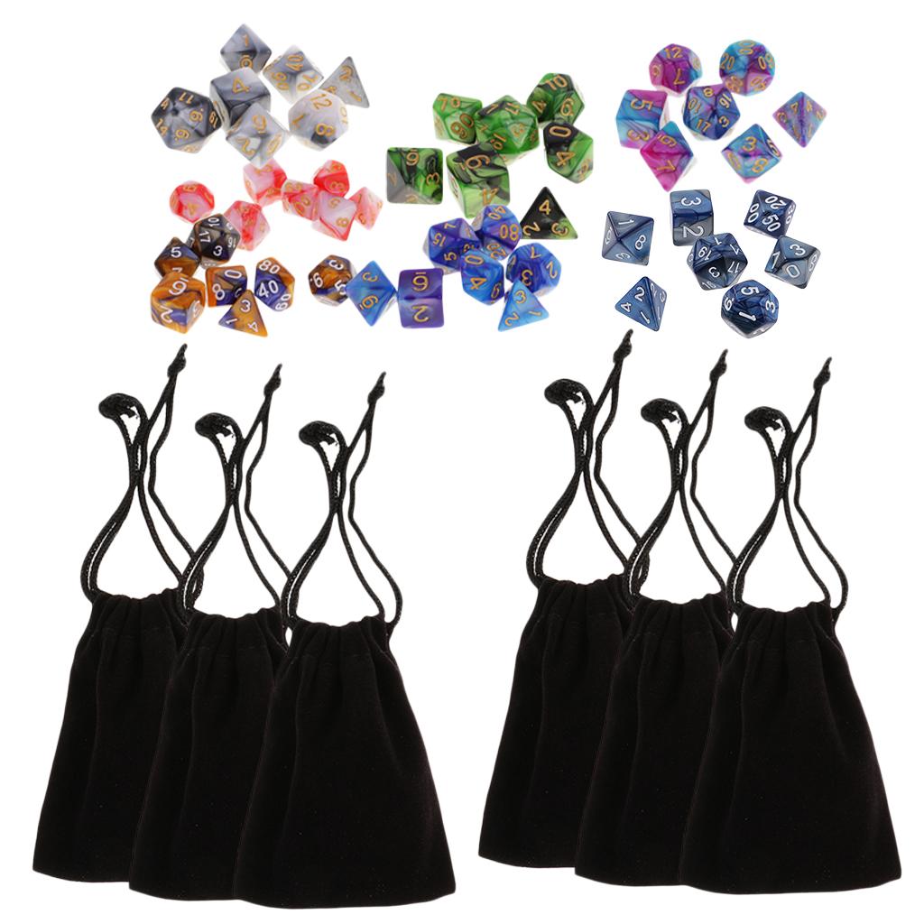 49 Pieces Polyhedral Dice 16mm for Dungeons &Dragons RPG Table Game