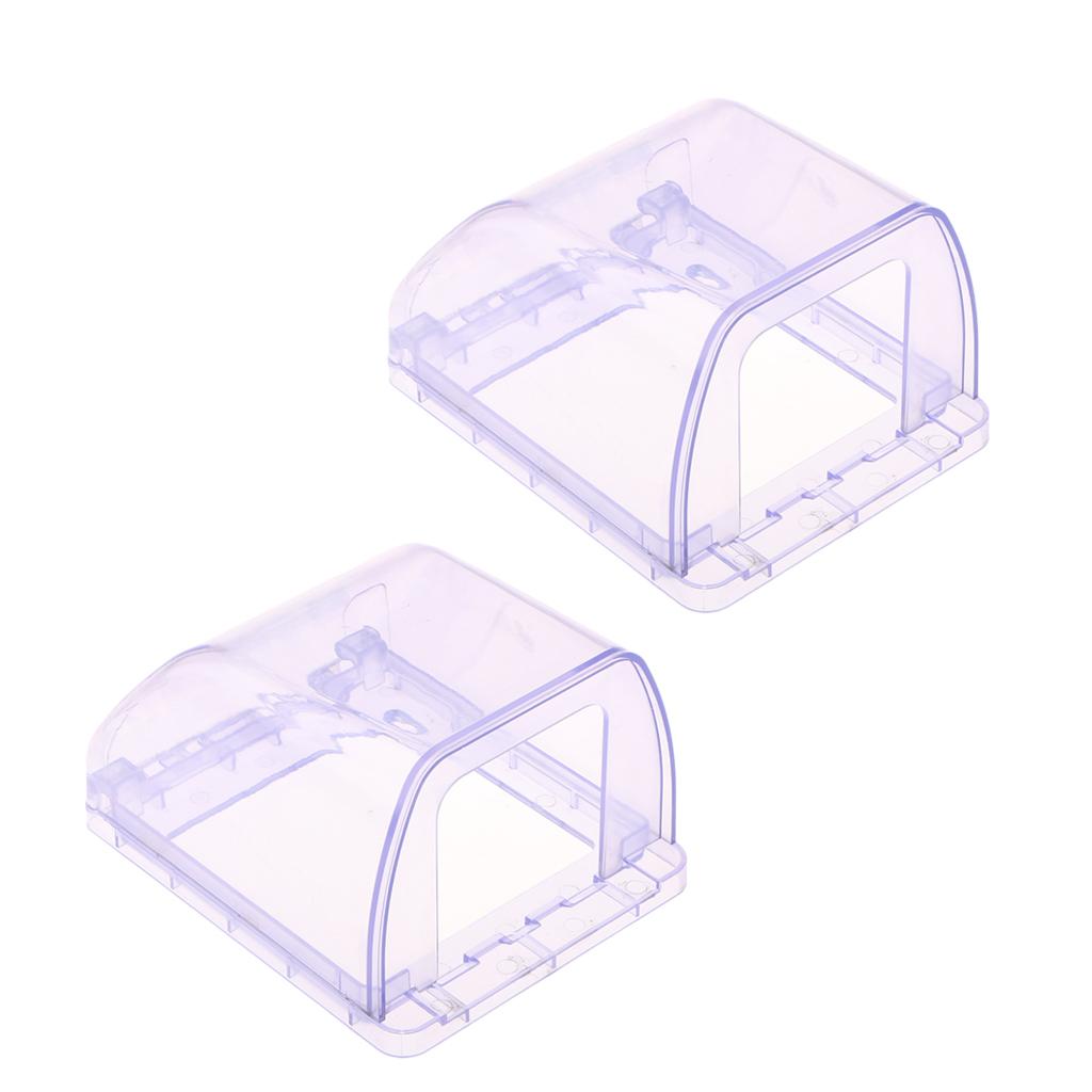 2 Pieces Wall Switch Socket Waterproof Cover Splashproof Box for Big plug