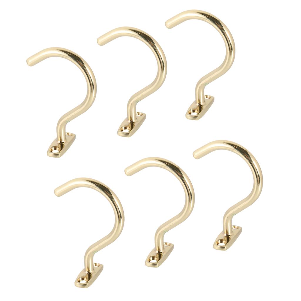 6 Pcs Snooker Billiard Table Cue Brass Hook to Hold Bridge Stick Pool Rack