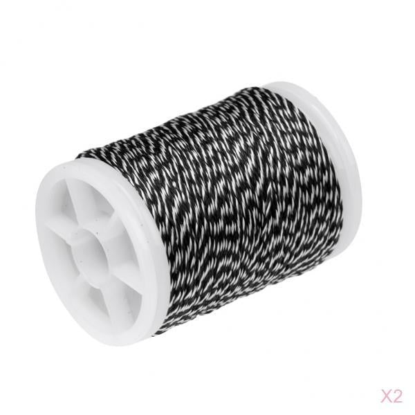 2 Pcs 110m Fiber Archery Bow String Serving Material Bowstring Protect Gray