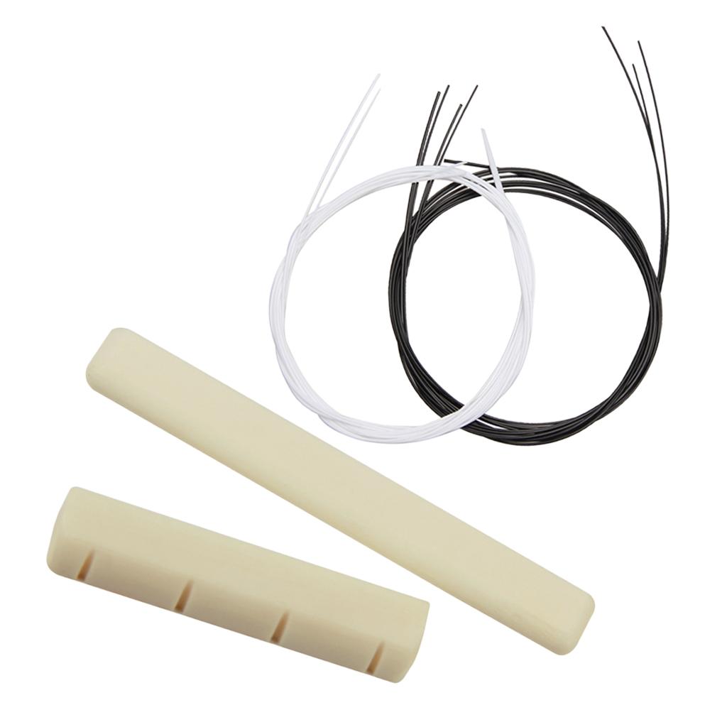 2 Set Ukulele Replacement String + Saddle Nut