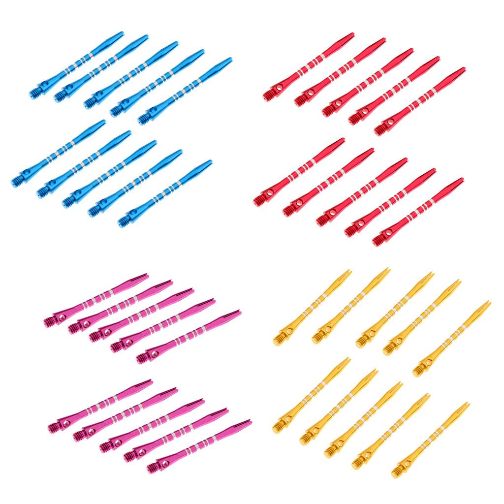 40 Pcs 52mm Thread Alloy Re-Grooved Dart Stems Shafts