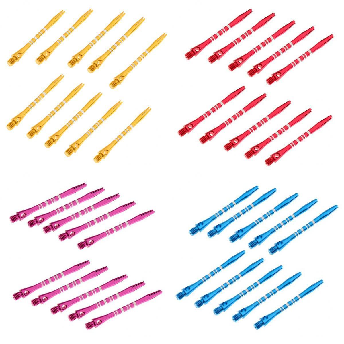 40 Pcs 52mm Thread Alloy Re-Grooved Dart Stems Shafts