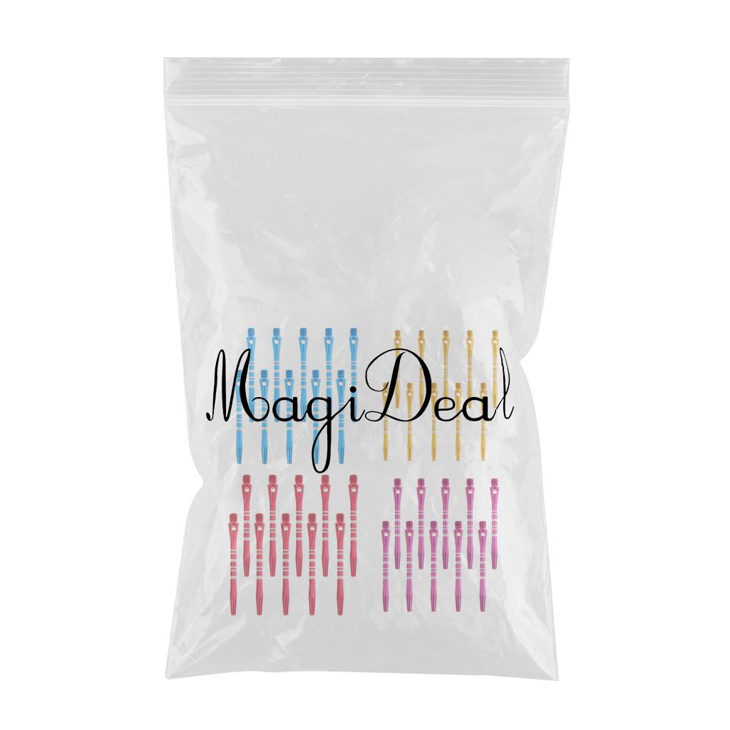 40 Pcs 52mm Thread Alloy Re-Grooved Dart Stems Shafts