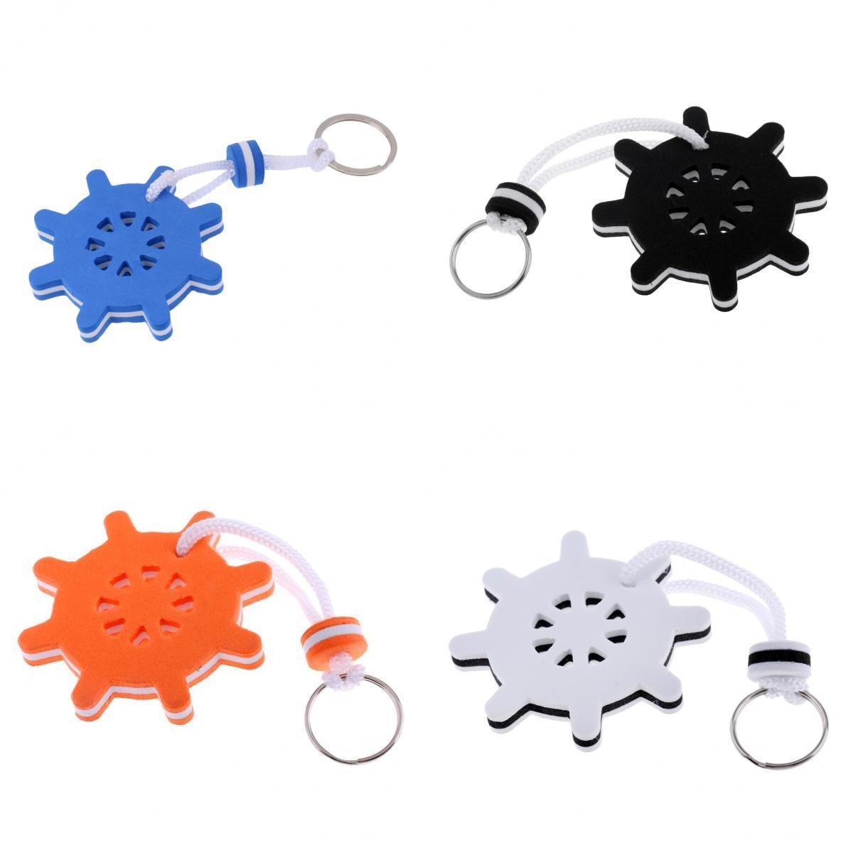 4pcs Floating Key Ring Marine Boat Nautical Kayaking Floating Foam Keychain