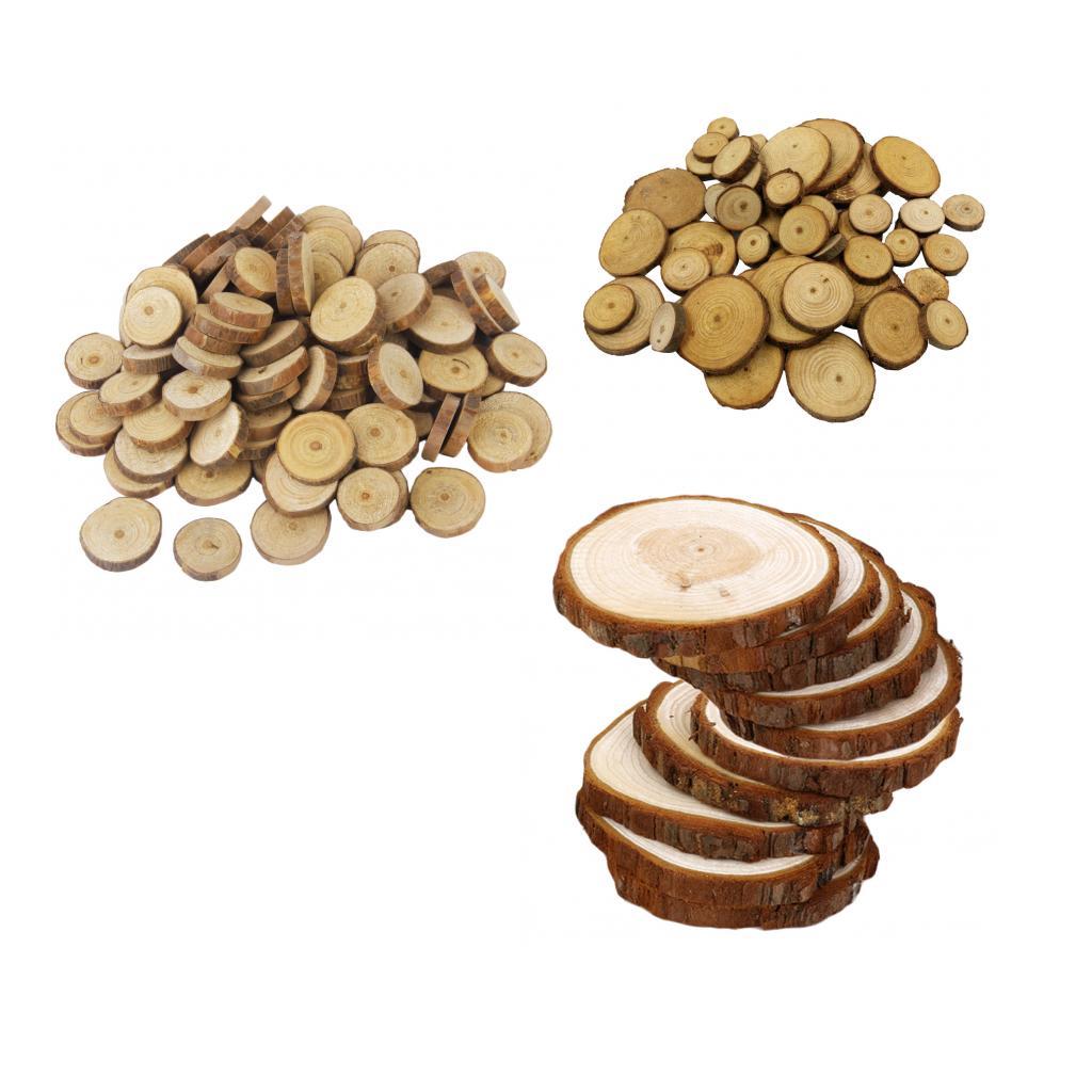 160 Pieces Natural Wooden Slices for DIY Ornaments Crafts Home Decoration