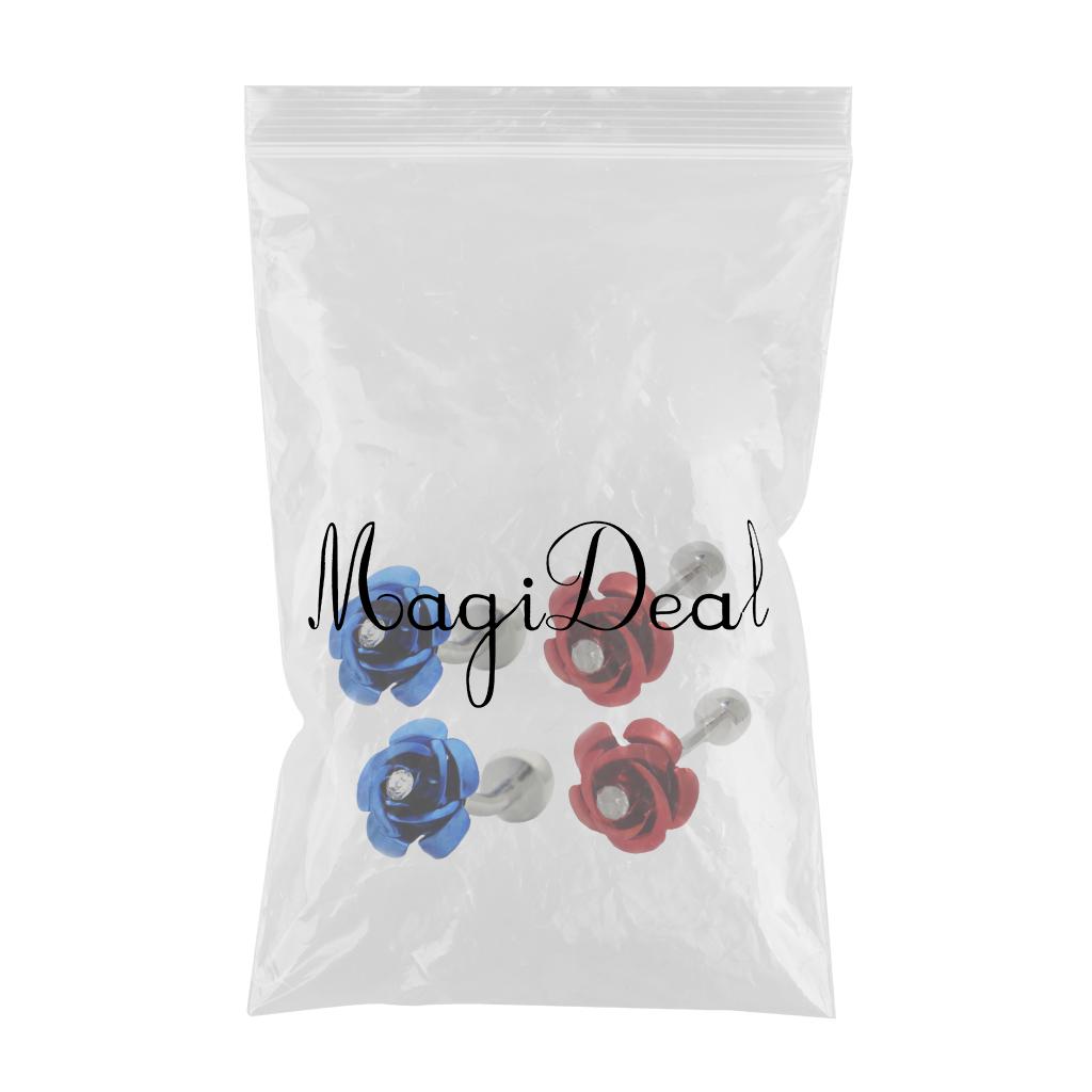 2 Pairs Retro Rose Flower Cufflinks Men Shirt Business Wedding Party Gifts