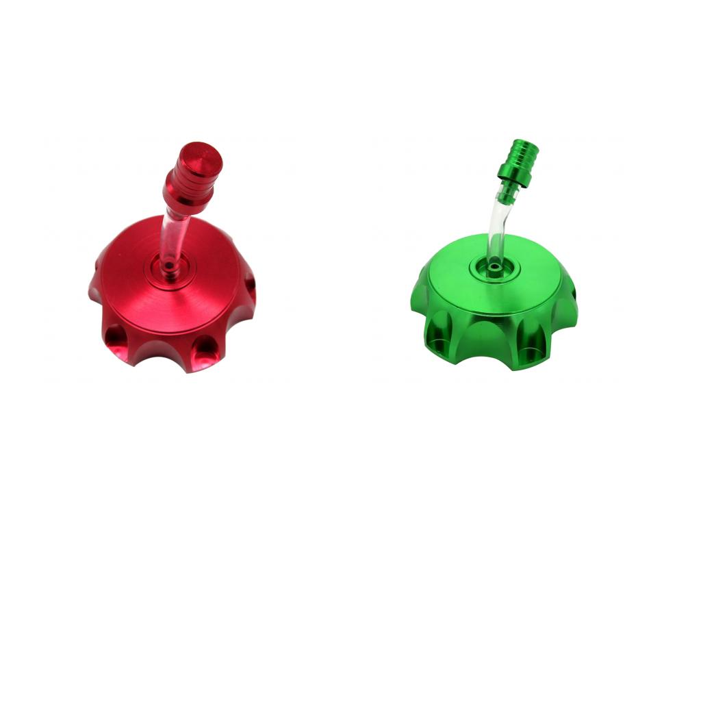 ATV Dirt Pit Bike CNC Aluminum Gas Fuel Tank Cap Breather Vent Red/Green