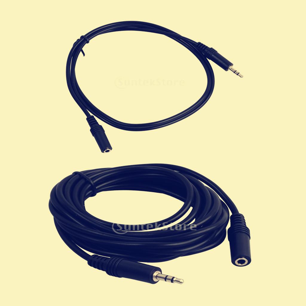 2 Pieces 3.5mm Jack Male to Female Audio Extension Aux Cable for Headset