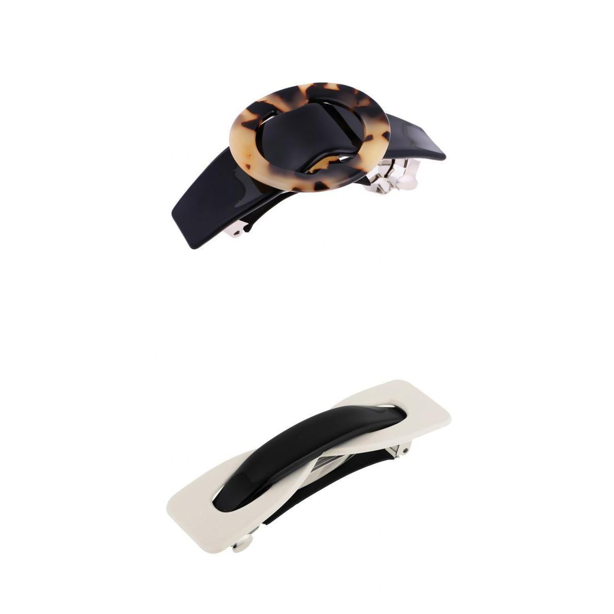 2Pcs Spring Fastening Barrette Grips Ponytail Hair Clips Clamp Women Clip