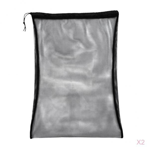 2 Pieces Mesh Drawstring Bag for Scuba Diving Snorkeling Mask Goggles