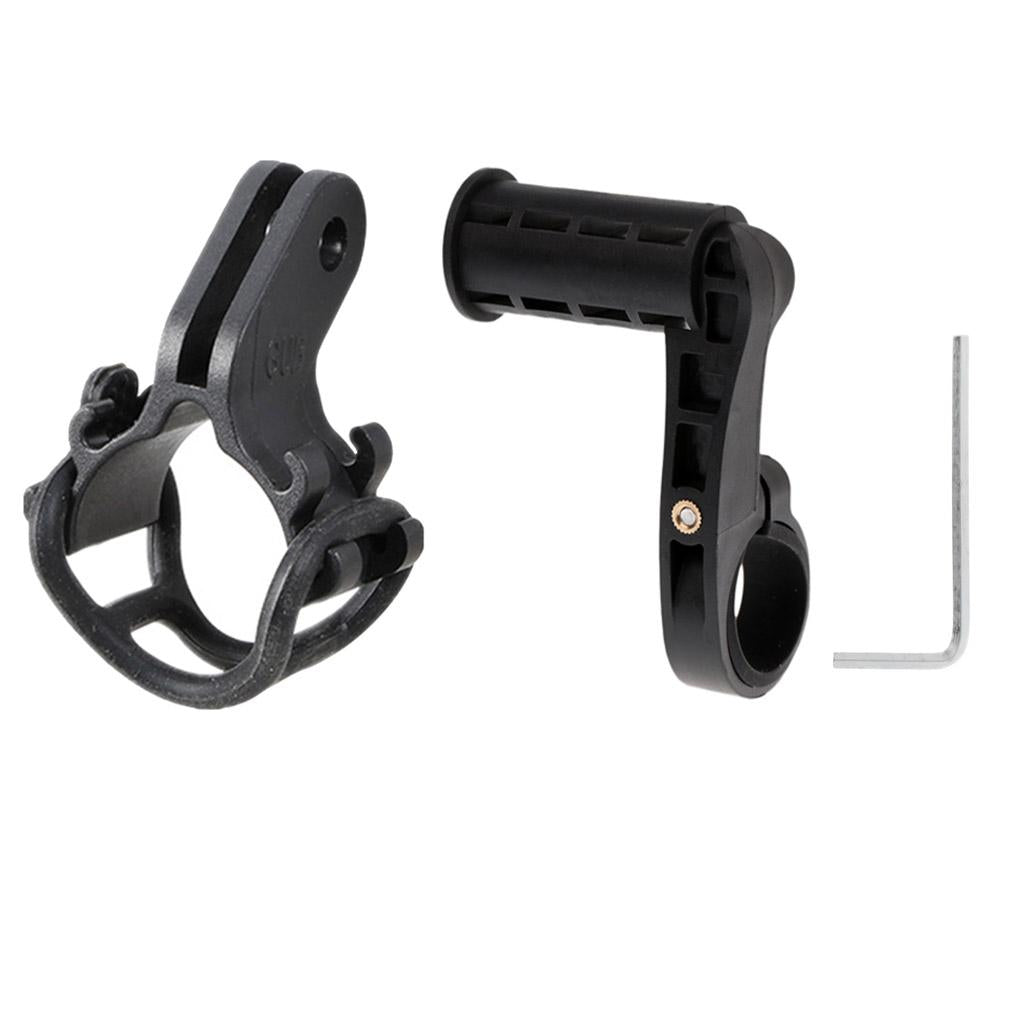 2Pcs Bike Bicycle Handlebar Extender GPS Lamp Holder Flashlight Torch Mount