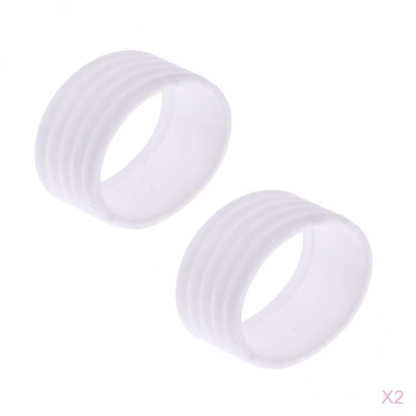 4Pcs Badminton Tennis Racket Handle Fix Ring Protector Band Overgrip White