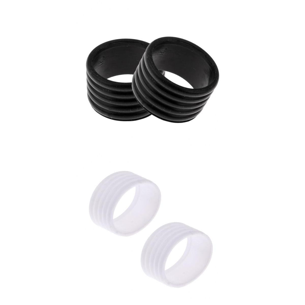 4Pcs Badminton Tennis Racket Handle Fix Ring Protector Overgrip White+Black