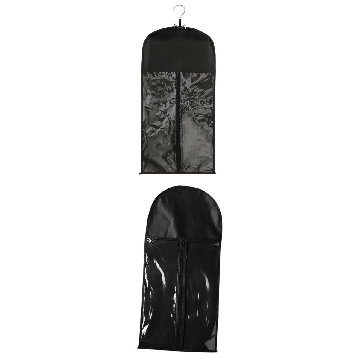 2 Pieces Hair Extension Wig Stand Storage Bag Holder Case Protector Black