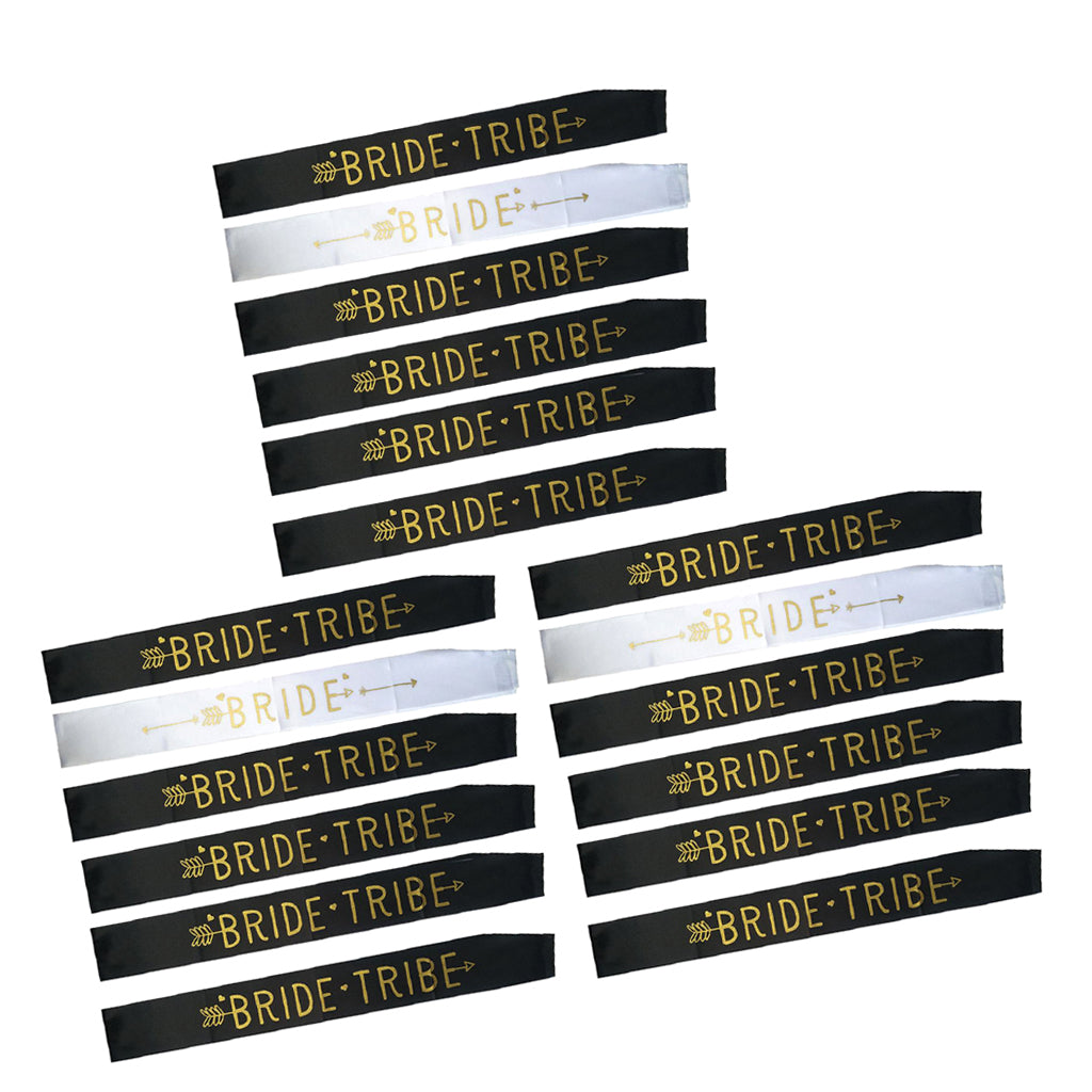 18pcs Bride Tribe Sash Hen Night Bachelorette Party Bridal Shower Accessory