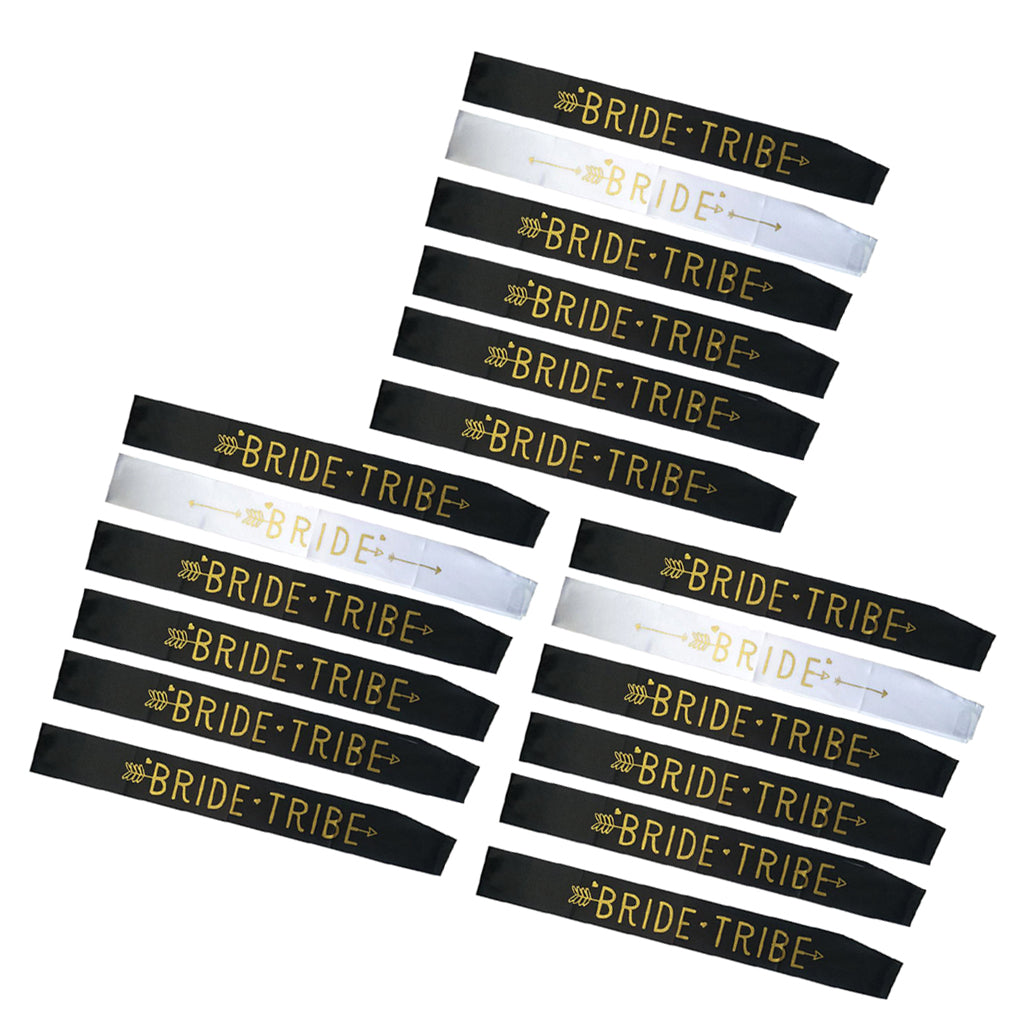 18pcs Bride Tribe Sash Hen Night Bachelorette Party Bridal Shower Accessory