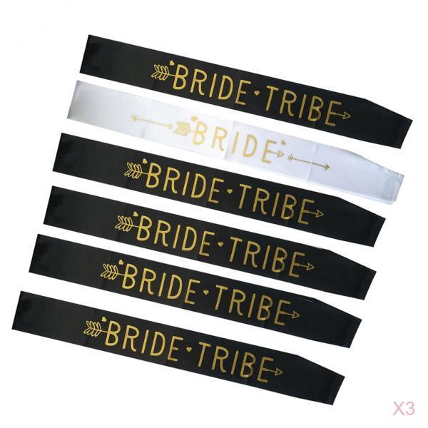 18pcs Bride Tribe Sash Hen Night Bachelorette Party Bridal Shower Accessory