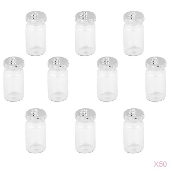 500 Pieces Mini Empty Glass Bottles Pendant Charms Vials Wish Bottles Clear